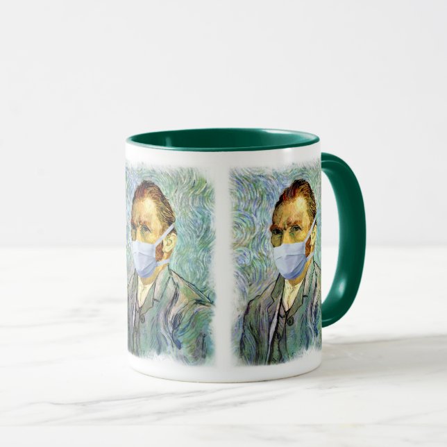 Taza Vincent Van Gogh Autoretrato Con Máscara (Anverso derecho)