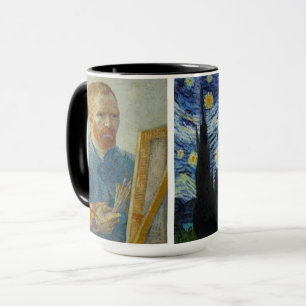 Taza Vincent Van Gogh - Autoretrato y Starry Night Mug