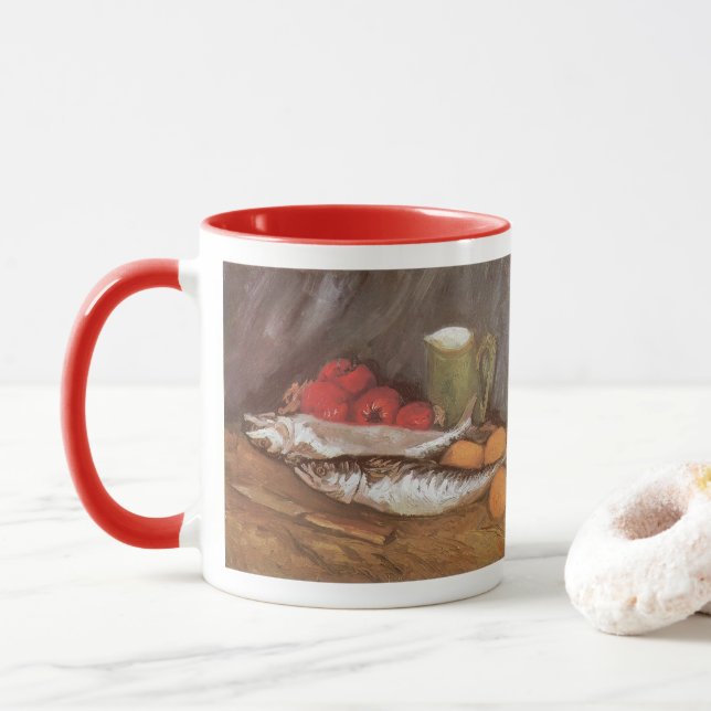 Taza Vincent van Gogh - Caballas, Limones y Tomates (Con donut)