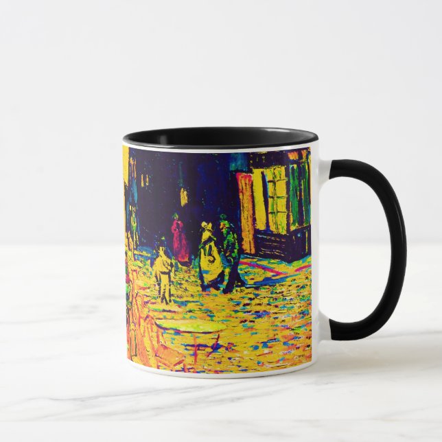 Taza Vincent Van Gogh - Cafetería Con Arte Pop De Noche (Derecha)