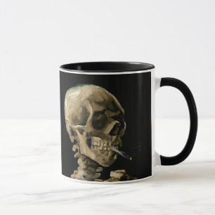 Taza Vincent van Gogh - Calavera con cigarrillo en llam