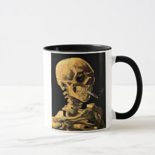 Taza Vincent Van Gogh - Calavera con cigarrillo encendi