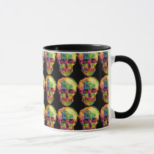 Taza Vincent Van Gogh - Cráneo de Halloween con arte po