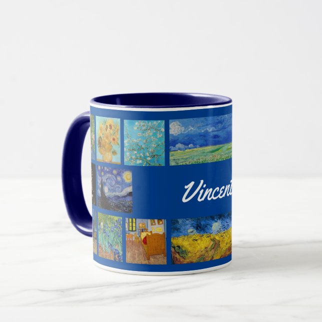 Taza Vincent Van Gogh - Cuadrícula de obras maestras (Anverso izquierdo)