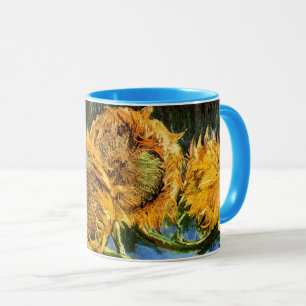 Taza Vincent Van Gogh - Cuatro Girasoles Cortados Arte 