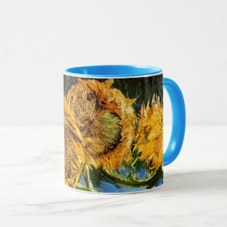 Taza Vincent Van Gogh - Cuatro Girasoles Cortados Arte 