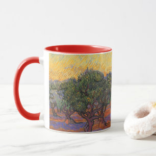 Taza Vincent van Gogh - Olivar, cielo anaranjado