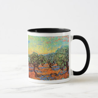 Taza Vincent Van Gogh - Olivar con cielo anaranjado