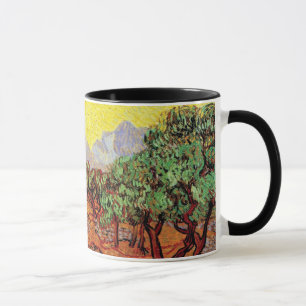 Taza Vincent Van Gogh - Olivos Con Cielo Amarillo