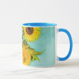 Taza Vincent Van Gogh Tres Girasoles En Una Vara