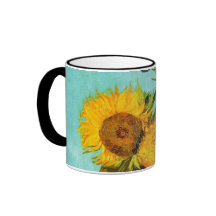 Vincent Van Gogh Tres Girasoles En Una Vara