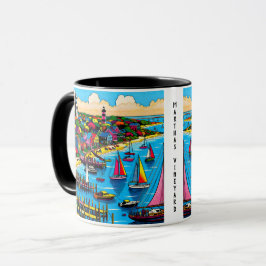 Taza Viñedo de Martha | Arte abstracto colorido