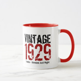 Taza Viñeta de cumpleaños 1929 o cualquier año V01D