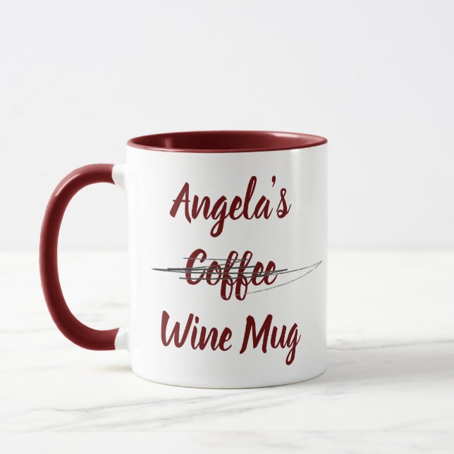 Taza Vino de café extraído personalizado (Izquierda)