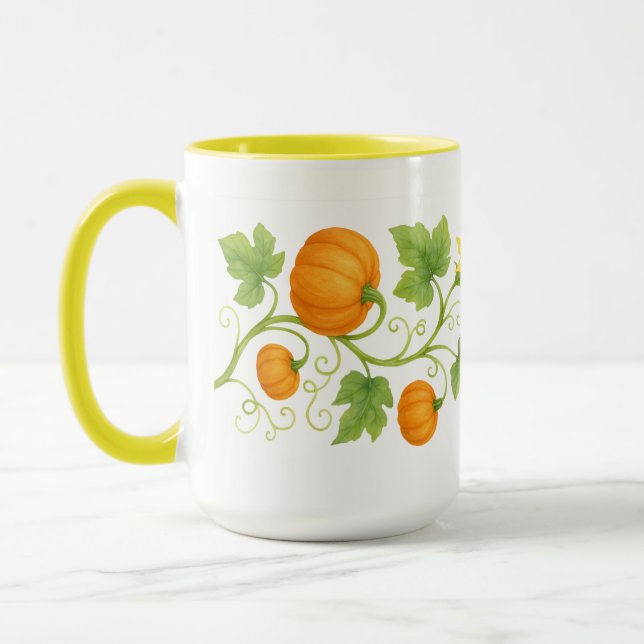 Taza Vino De Calabaza Con Frisa De Flores (Izquierda)