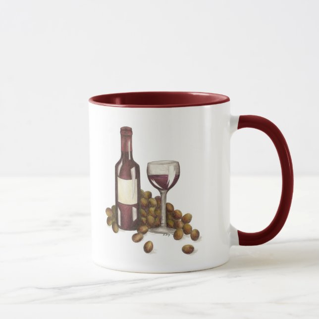Taza Vino personalizado degustación de uvas Vidrio (Derecha)