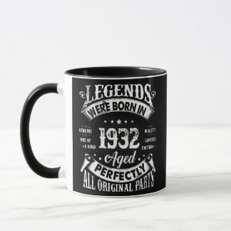 Taza Vintage 1932 Hombres de 90 años de edad 90