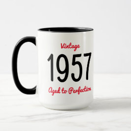 Taza Vintage 1957 Edad A Perfección Fiesta De Cumpleaño