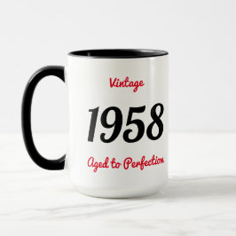 Taza Vintage 1958 Envejecido a la Perfección Fiesta de 