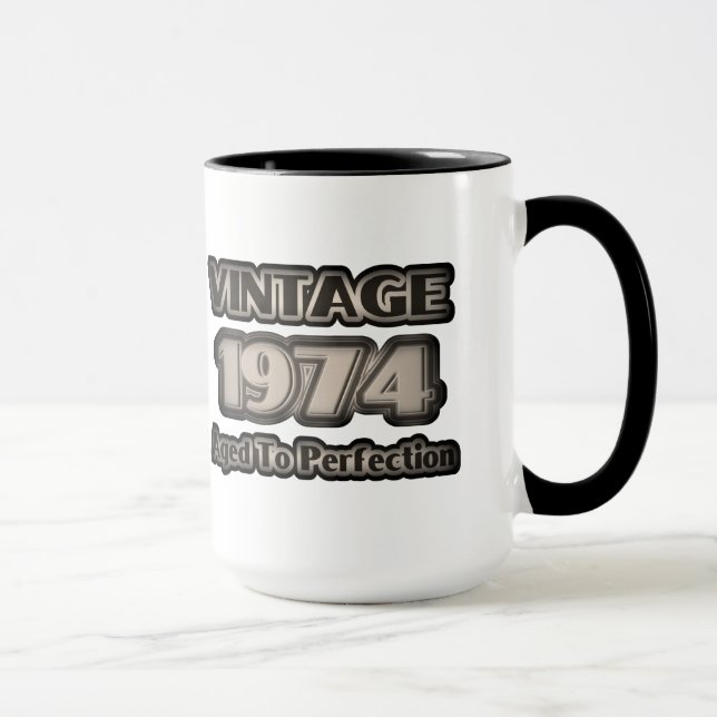 Taza Vintage 1974 - Edad A La Perfección (Derecha)