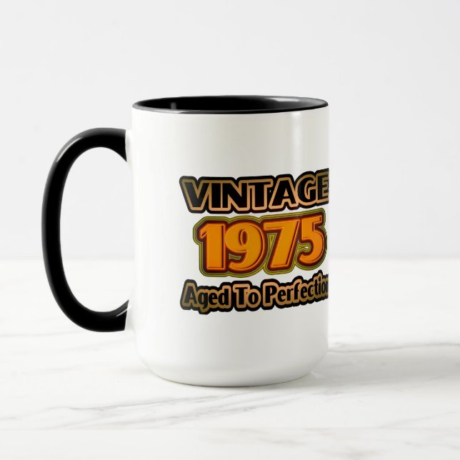 Taza Vintage 1975 - Edad A La Perfección (Izquierda)