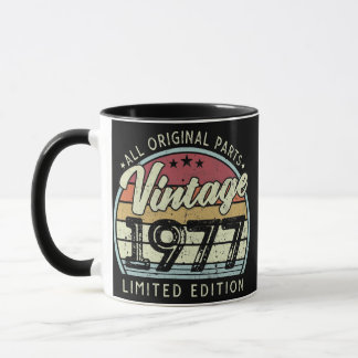 Taza Vintage 1977 Edición Limitada 45 años de edad 45 a