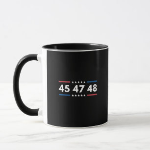 Taza Vintage 45 47 48 Trump 2024 Presidente de la Bande