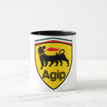 Vintage Agip Logo Coffee Mug with Six-Legged Dog