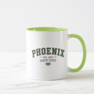 Taza Vintage Americana del Espíritu del Campus Pho