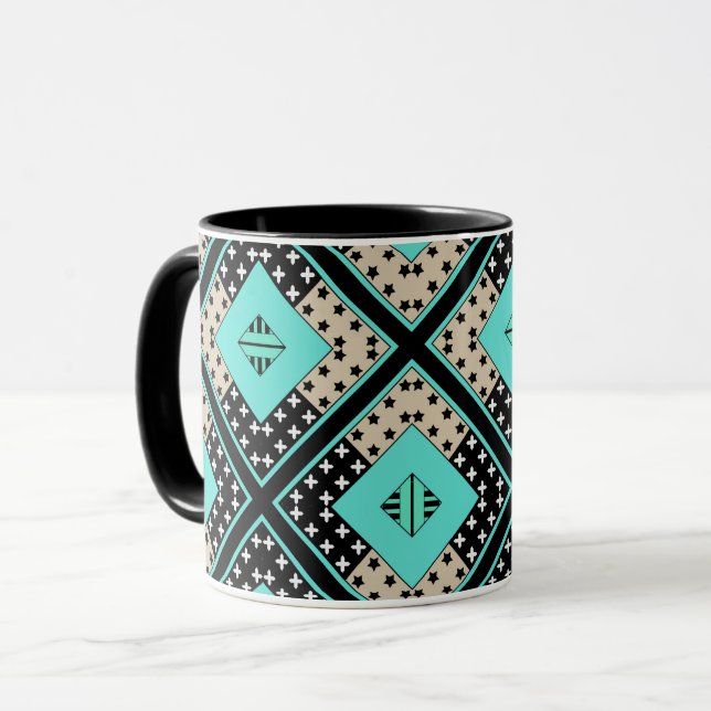 Taza Vintage arábiga retro ornamental sin mar (Anverso izquierdo)