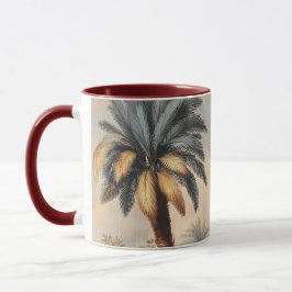 Taza Vintage Botanical Scene with Palms