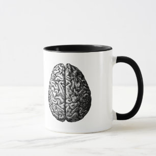 TAZA VINTAGE BRAIN DRAWING