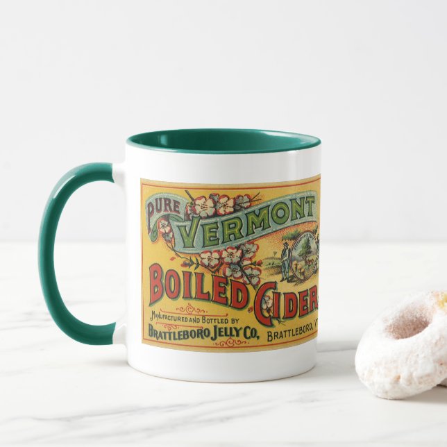 Taza Vintage Brattleboro Jelly Boiled Cider Vermont (Con donut)