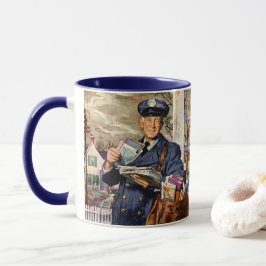 Taza Vintage Business, Mailman Entregando Cartas De Cor
