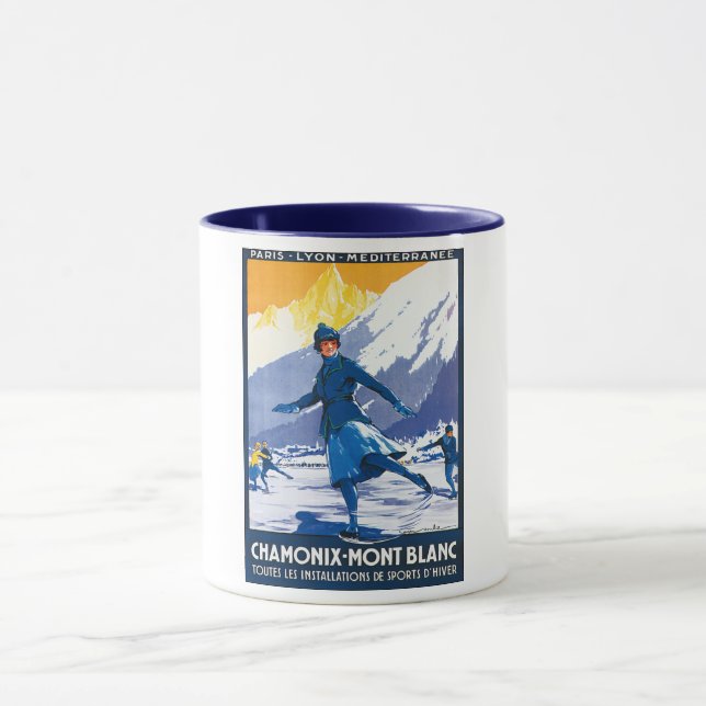 Taza Vintage Chamonix - Poster Mont Blanc (Centro)