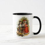 Taza Vintage Christmas Children<br><div class="desc">A sweet,  whimsical,  vintage Christmas image of a pair of Victorian-era children playing with their toys on Christmas day.</div>
