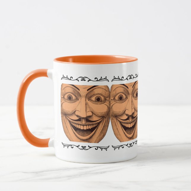 Taza Vintage Creepage Comedy Mask Mug (Izquierda)