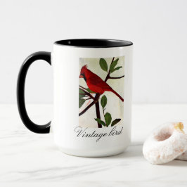 Taza Vintage Cute Brillante Pájaro y Foliage