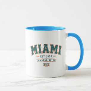 Taza vintage de Americana de la Costa de Miami 195