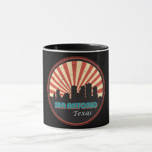 Taza Vintage de la línea aérea estatal de San Antonio T