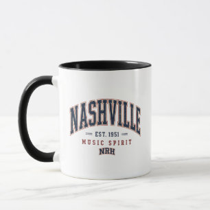 Taza vintage del espíritu musical de Nashville 195