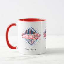 Vintage del Skyline de los Estados Unidos de Kansa