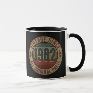 TAZA VINTAGE DESDE 1982 TODAS LAS PIEZAS ORIGINALES