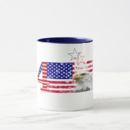 Taza Vintage Día de la Independencia de la Bandera de E
