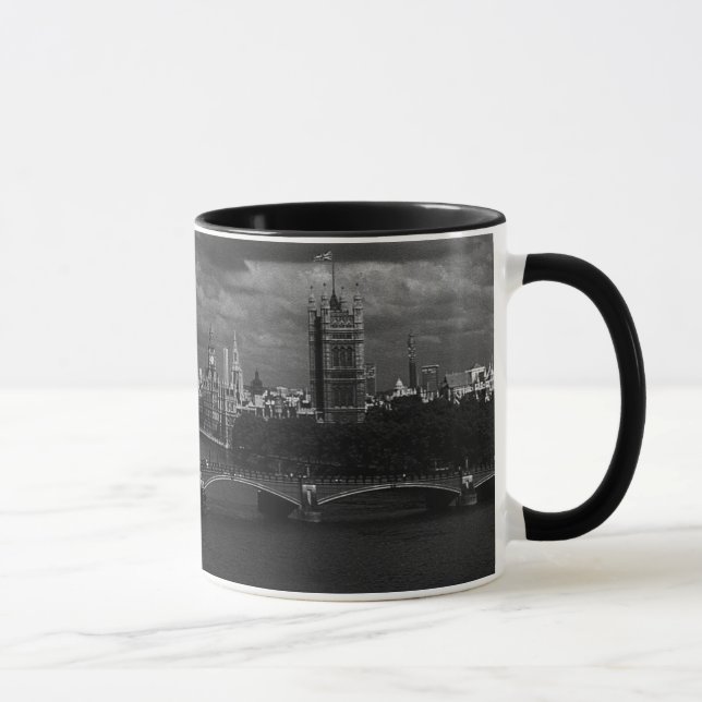 Taza Vintage England Londres Thames Skyline (Derecha)