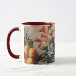 Taza Vintage floral still life with tropical flowers