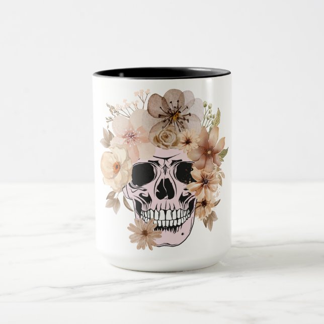 TAZA VINTAGE FLOWER SKULL (Centro)