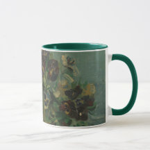 Vintage Flowers Van Gogh Basket of Pansies