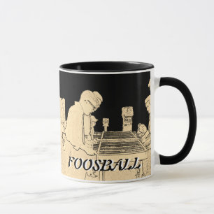 TAZA VINTAGE FOOSBALL FUZBOLL FOTO TABLE FOOTBALL