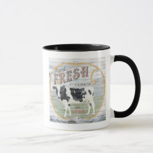 Taza Vintage Fresca Vaca De Crema